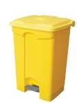 Yellow Plastic Pedal Bin 70ltr
