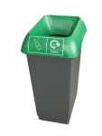RECYCLING BIN COMPLETE WITH LID 50LTR - GLASS