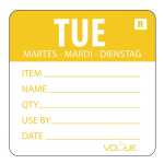Removable Day of the Week Label 49x60mm - Tuesday