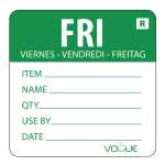 Removable Day of The Week Label 49x60mm - Friday