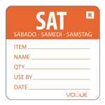 Removable Day of The Week Label 49x60mm - Saturday