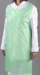 Green Plastic Aprons On Roll