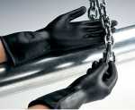 Vileda Heavy Duty Black Rubber Gloves Small