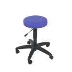 Examination Stool with Castors - Mid Blue