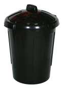 Black Dustbin With Lid