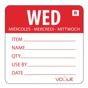 Removable Day of The Week Label 49x60mm - Wednesday