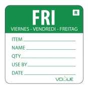 Removable Day of The Week Label 49x60mm - Friday