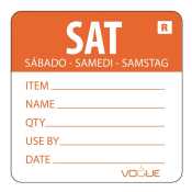 Removable Day of The Week Label 49x60mm - Saturday
