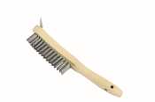 Wire Brush 4 Row With Scraper