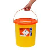 Sharps Bin 22 Litre - Orange Lid