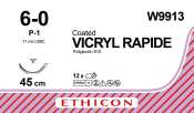Vicryl Rapide 11mmx45cm 6/0 Undyed W9913