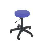 Examination Stool with Castors - Mid Blue