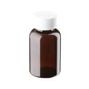 100ml Amber Plastic Pre-Capped Unopac Bottles