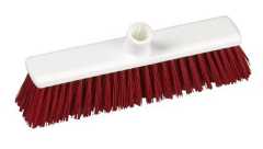Lightweight Stiff Red Hygiene Broom Head