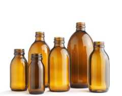 Glass Medicine Bottles - Uncapped