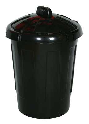 Black Dustbin With Lid
