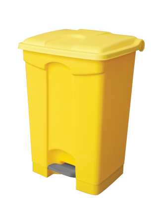 Yellow Plastic Pedal Bin 70ltr
