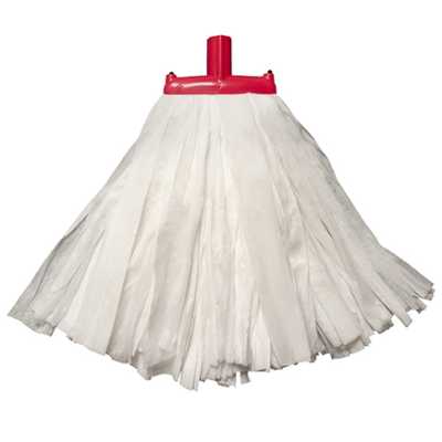 Exel Big White Kentucky Mop Head Socket Fit Red