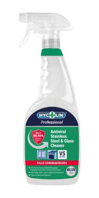 V5 Antiviral Glass & Stainless Steel Cleaner 750ml