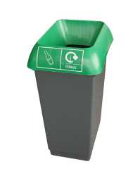 RECYCLING BIN COMPLETE WITH LID 50LTR - GLASS