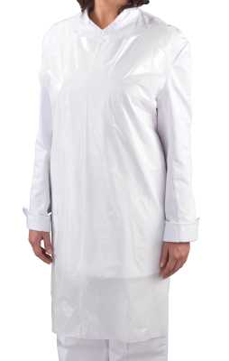 Plastic Aprons Flat Packed White