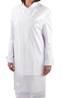 White Plastic Aprons On Roll