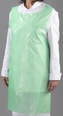 Green Plastic Aprons On Roll