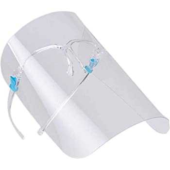 Plastic Face Shield with Glasses