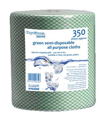 Optima all Purpose Cloths on a Roll Green