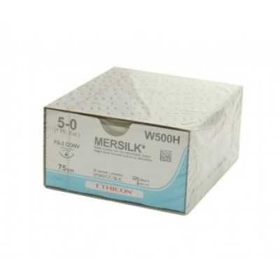 Mersilk 3/8 Circle Suture 16mmx75cmx5/0 W500H