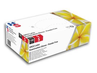 Latex Gloves Powder Free Small HS (100)