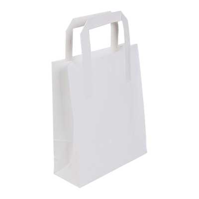 Plain White Paper Carrier Bags