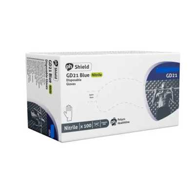 Blue Nitrile Gloves Powder Free