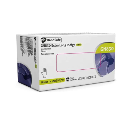 Indigo Nitrile Long Cuff Gloves